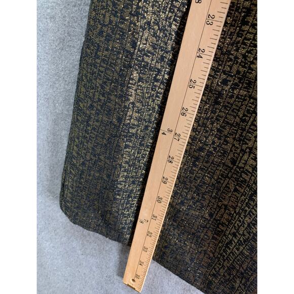 Attention Dress Women Size 2 Black and Gold Metallic Mini Dress Sleeveless - Picture 6 of 6